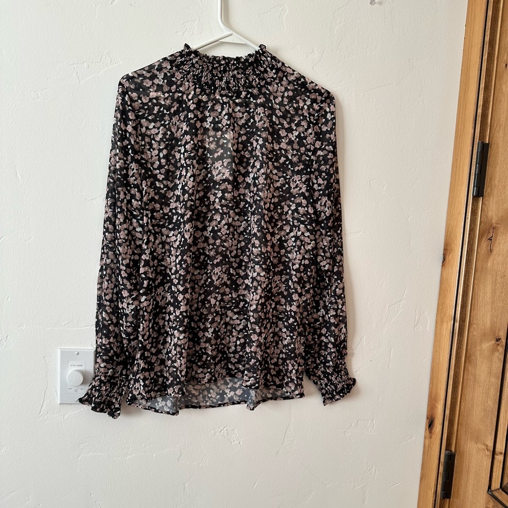 Hayden Black, Beige and Pink Floral Blouse